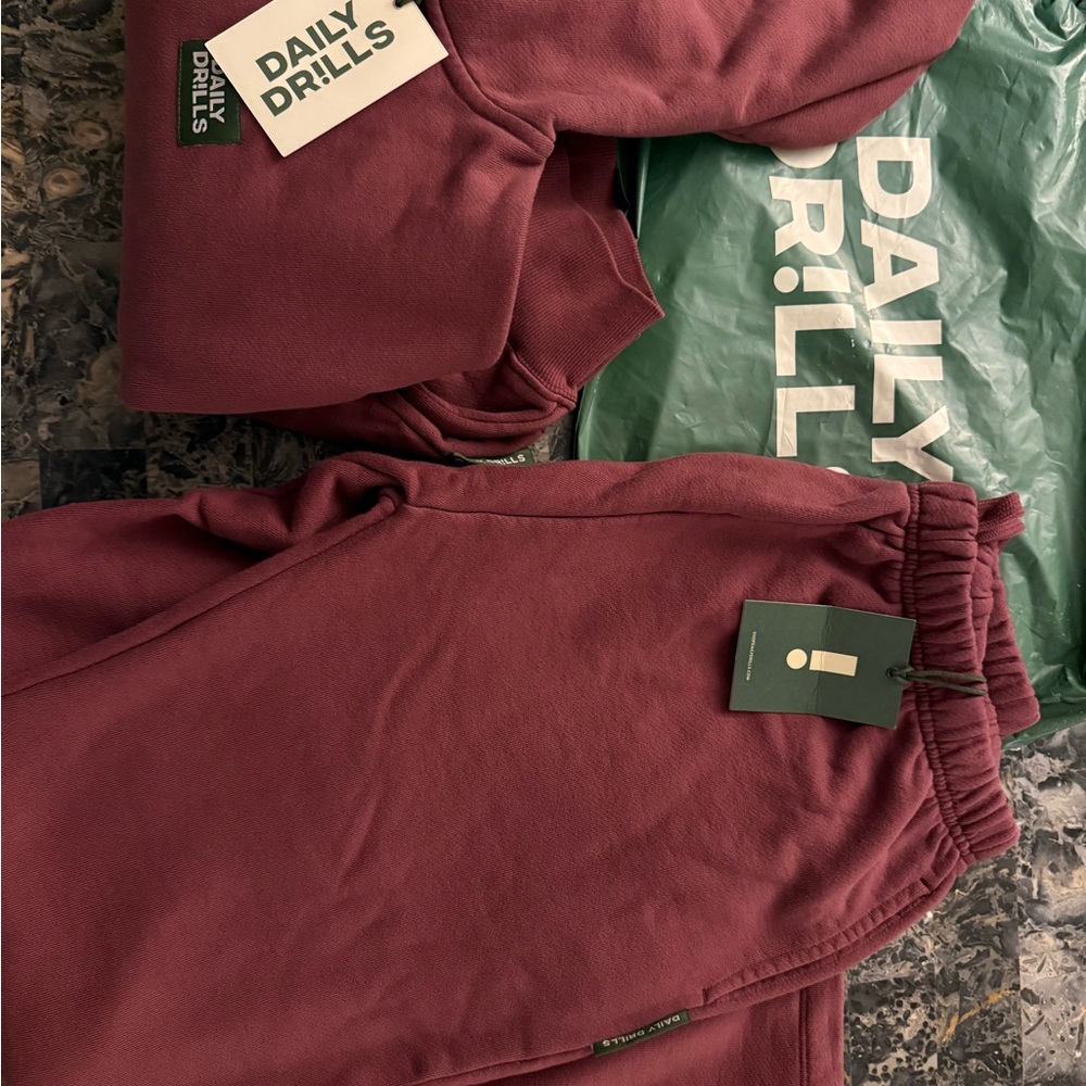 Daily Drills M/L heavyweight set- Wine